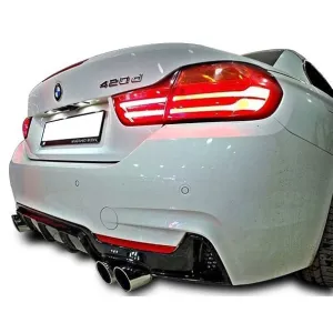 Body Kit Difüzör uyumlu Bmw 4 Serisi F32 F33 F36 M-Performance Sağ-Sol Cift Çıkış Arka Tampon Eki - Difüzör modelleri Oto Aksesuar Shop'de. Kaliteli malzeme,