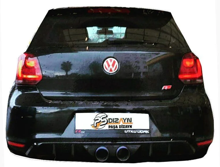 Drs Tuning Polo Uyumlu (2010-2014) Gti R400 Arka Tampon Eki - Difüzör (Plastik)
