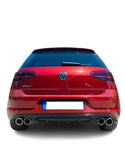Volkswagen Golf Uyumlu 7,5 (2017-2019) Ps Style Arka Tampon - Difüzör (Plastik)