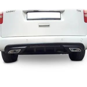 Volkswagen Caddy 2004-2020 (2K) uyumlu Egzoz Görünümlü Universal Arka Tampon Eki - Difüzör (Plastik) modelleri Oto Aksesuar Shop'de. Kaliteli malzeme, hızlı