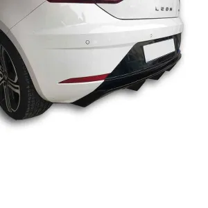 Seat Leon 2012-2020 (5F) uyumlu (2017 - 2019) Çift Çıkış Arka Tampon Eki - Difüzör (Plastik) modelleri DRS Tuning'de. Kaliteli malzeme, hızlı kargo ve güvenli