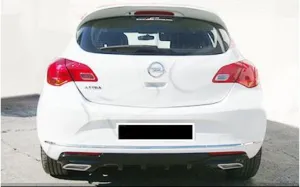 Opel Astra 2009-2015 (J) uyumlu J Hatchback 2013 - 2015 Egzoz Görünümlü Arka Tampon Eki - Difüzör (Plastik) modelleri DRS Tuning'de. Kaliteli malzeme, hızlı