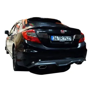 Honda Civic 2011-2015 (FB7) uyumlu Fb7 (2012-2016) Custom Arka Tampon Eki - Difüzör (Plastik) modelleri DRS Tuning'de. Kaliteli malzeme, hızlı kargo ve güvenli