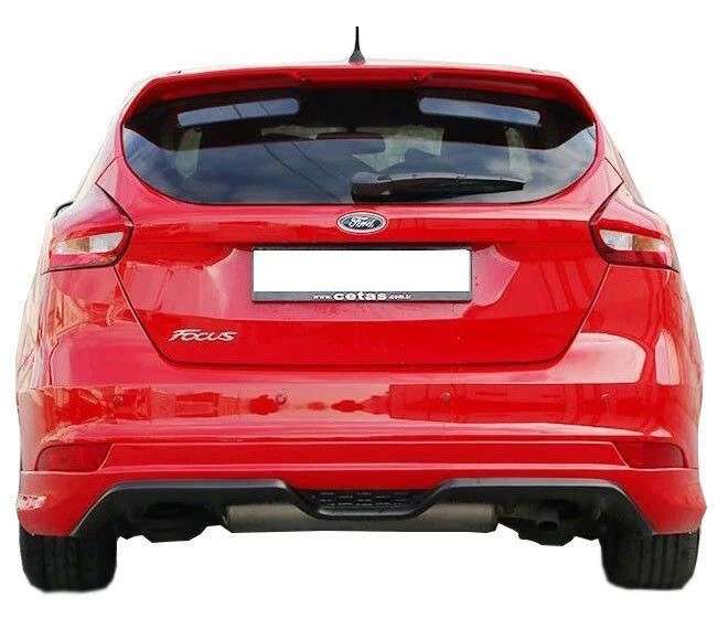 Focus Uyumlu 3 Hatchback Makyajlı (2015-2018) Arka Tampon Eki - Difüzör (Plastik)