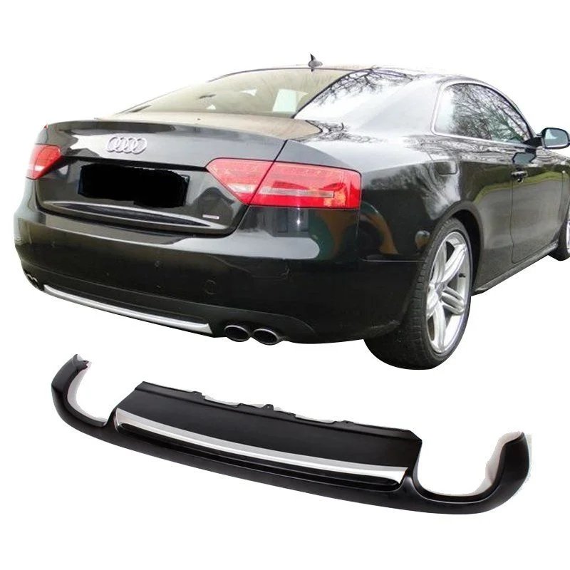 Drs Tuning Audi A5 Uyumlu 8P3 Coupe 2008 - 2011 Arka Tampon Eki - Difüzör (Plastik)