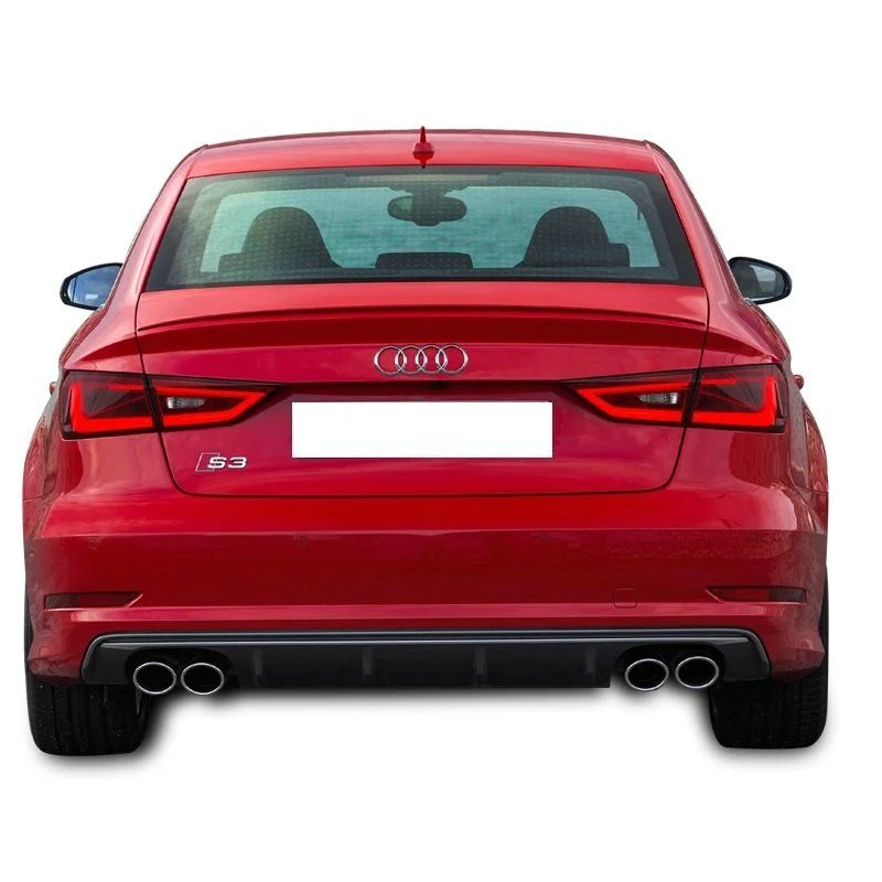 Drs Tuning Audi A3 Uyumlu 8V Sedan 2012 - 2016 S3 Arka Tampon Eki - Difüzör (Plastik)