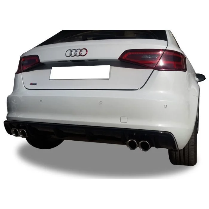 Drs Tuning Audi A3 Uyumlu 8V 2012 - 2016 Plastik Arka Tampon Eki - Difüzör (Plastik)