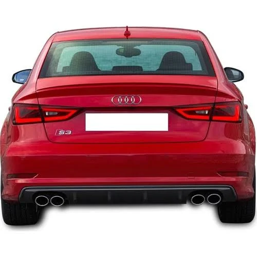 Drs Tuning Audi A3 Uyumlu 8V (2017-2019) S3 Style Arka Tampon Difüzör (Plastik)