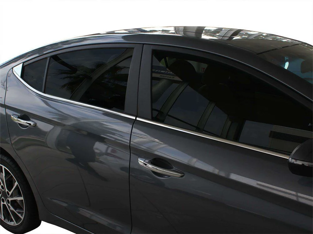 Hyundai Elantra Uyumlu 6 Cam Çıtası 6  Parça Krom 2016 Ve Sonrası