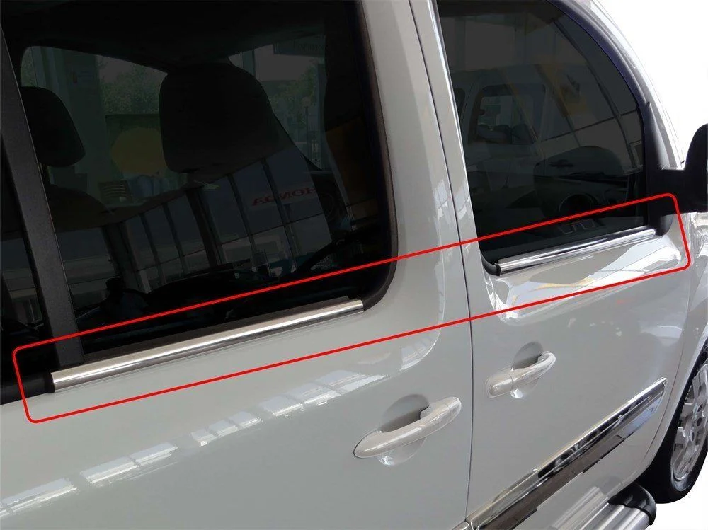 Renault Kangoo Uyumlu 2 Cam Çıtası 4 Parça  Krom 2008 Ve Sonrası