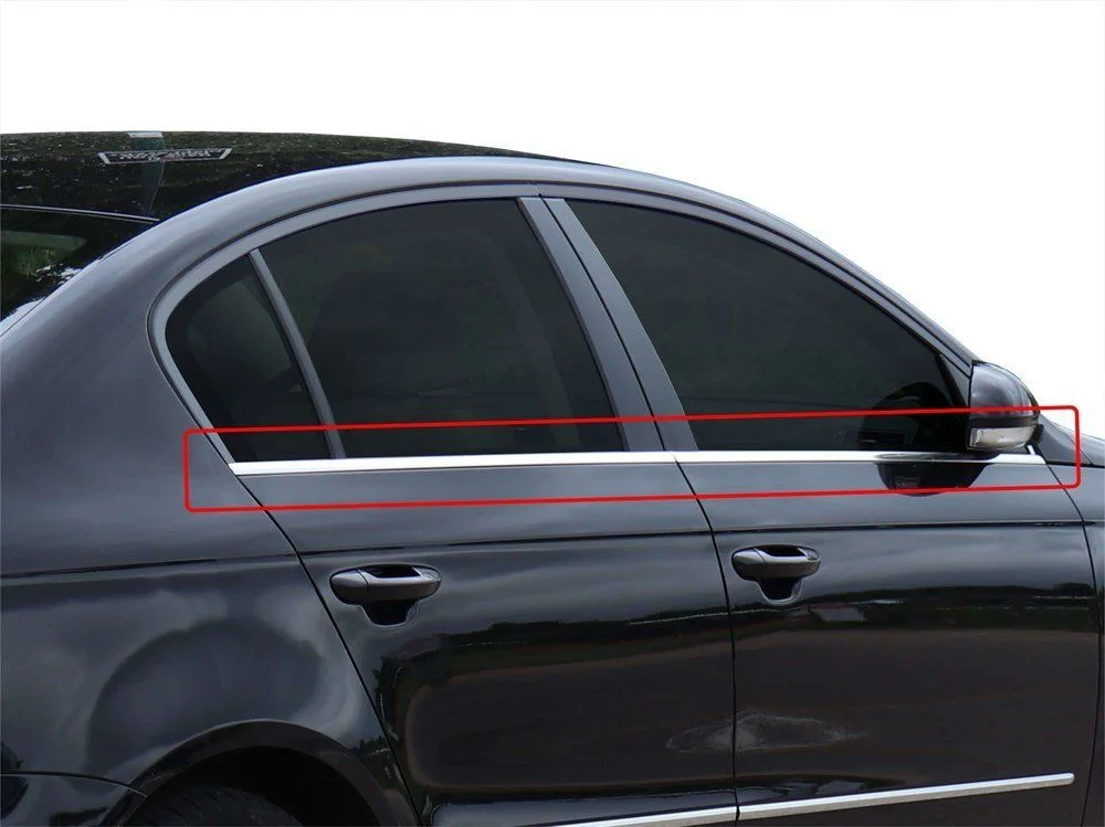 Drs Tuning Passat Uyumlu 3C B6 Cam Çıtası 4 Parça  Krom 2005-2011