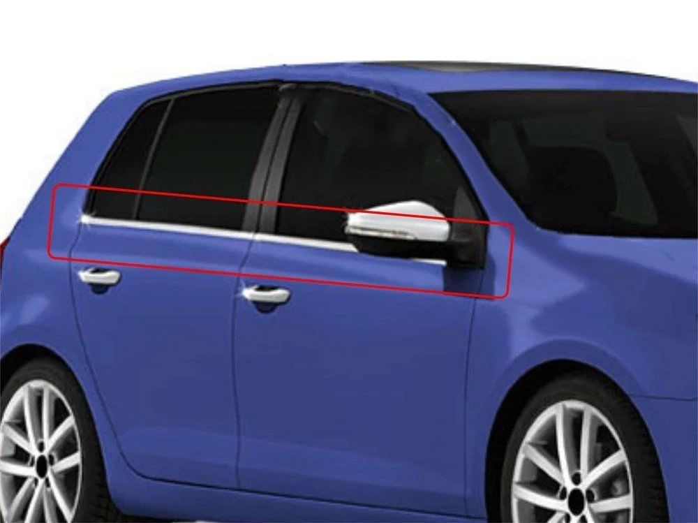 Drs Tuning Golf Uyumlu 6 Cam Çıtası 4 Parça  Krom 2009-2012