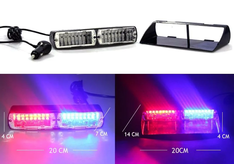 Flaş Led Çakarlı 16W Kırmızı-Mavi 8 Fonksiyonlu / Lapa176