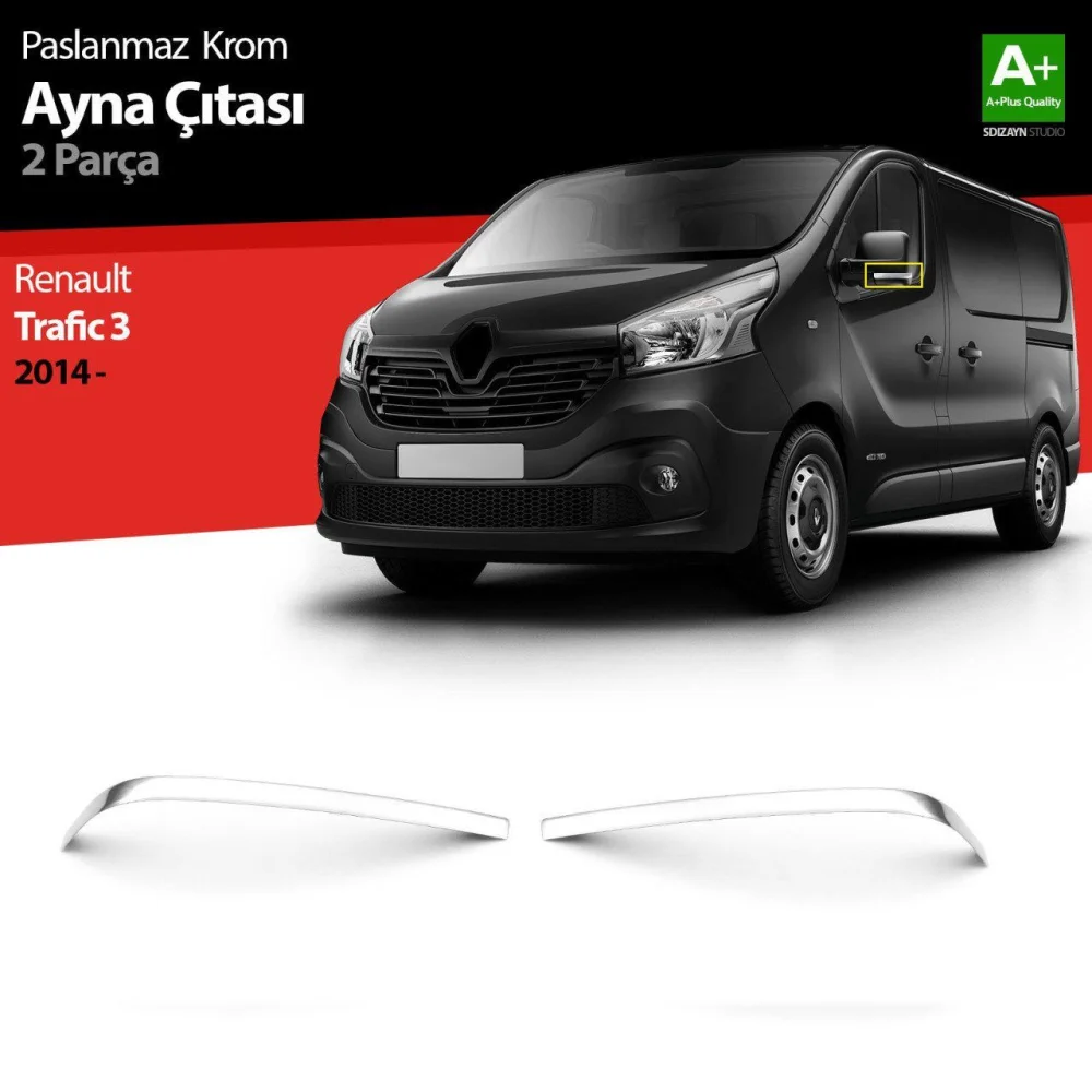 Drs Tuning Renault Trafic Krom Ayna Çıtası 2 Prç. 2014-2020