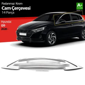 Drs Tuning Hyundai I20 Krom Cam Çerçevesi 14 Prç. 2020 Üzeri A+ Kalite
