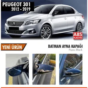 Peugeot 301 2012-2024 (M3) uyumlu 2012 Sonrası Batman Yarasa Ayna Kapağı (Piano Black) modelleri DRS Tuning'de. Kaliteli malzeme, hızlı kargo ve güvenli