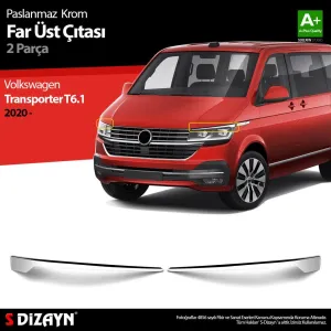 Volkswagen Transporter T6.1 Krom Far Üst Çıtası 2 Parça. 2020 Üzeri

	Ürün ilan başlığında ve resminde belirtildiği gibi gönderilecektir.
	Ürün siparişi verirke