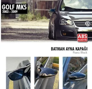 Volkswagen Golf 2003-2008 (Mk5) uyumlu 5 (Mk5) (2003-2009) Batman Yarasa Ayna Kapağı (Parlak Siyah) modelleri DRS Tuning'de. Kaliteli malzeme, hızlı kargo ve