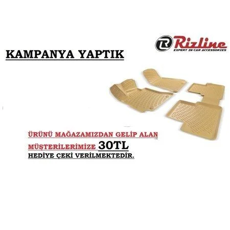 Fiesta Uyumlu 2009-2012 3D Havuzlu Bej Paspas Orjinal Rizline Drs