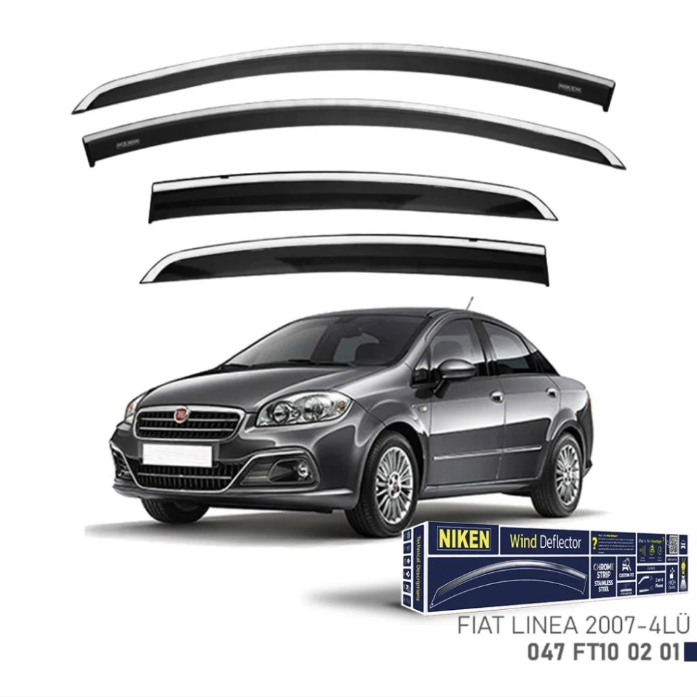 Fiat Uyumlu Linea 2007 Sonrası Araca Özel Kromlu Cam Rüzgarlığı