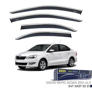 Niken Skoda Uyumlu Rapid Sedan 2013 Ve Sonrası Niken Kromlu Cam RüzgarlığıDRS Tuning kalitesiyle tanışın! Özel olarak Skoda  model araçlar için üretilen bu ürün