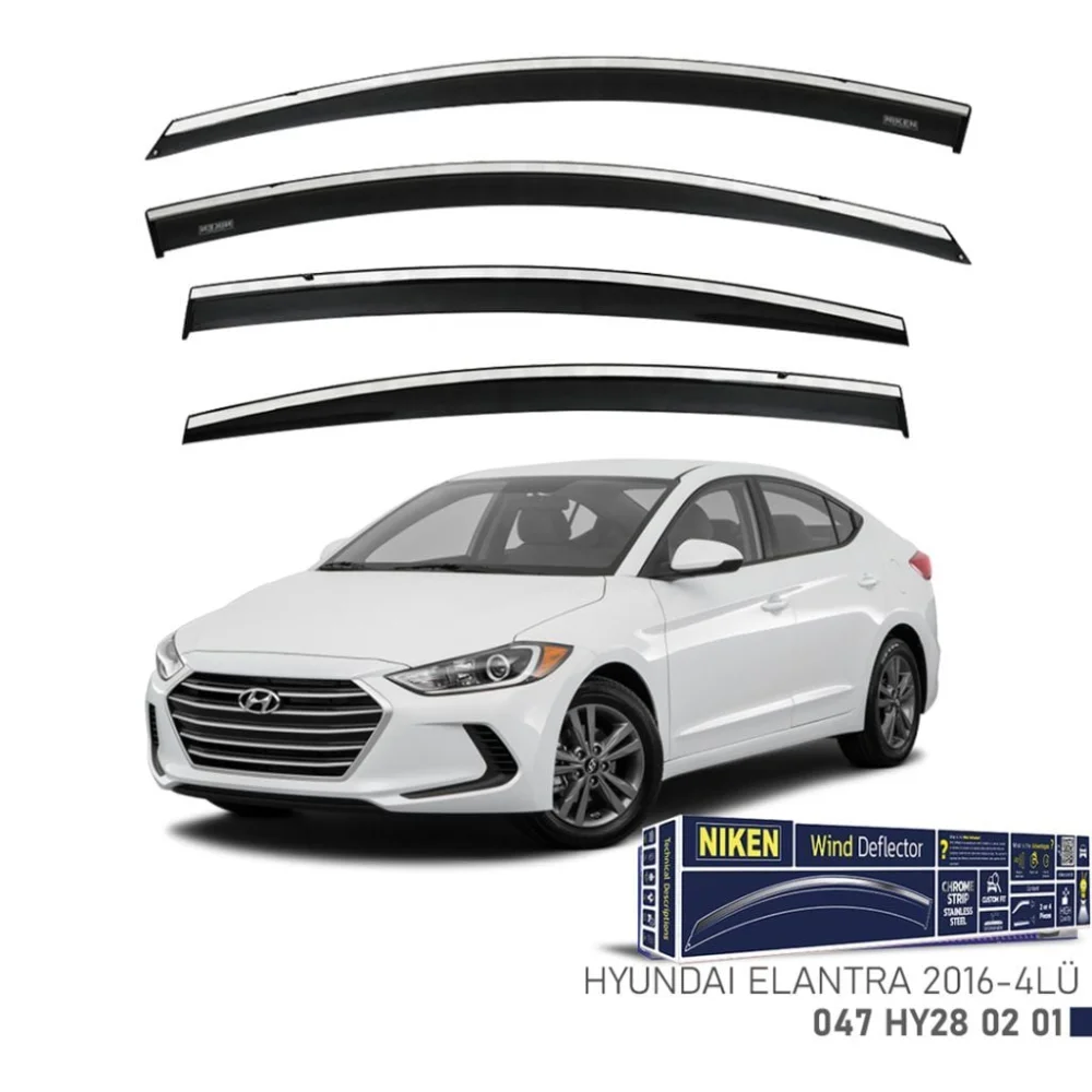 Hyundai Uyumlu Elantra Kromlu Cam Rüzgarlığı 2016 - 2018