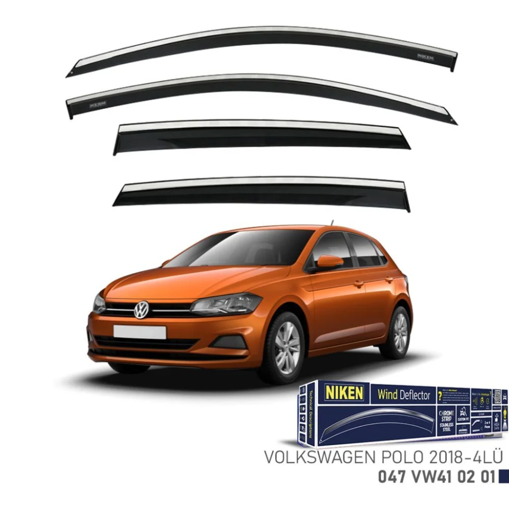 Drs Tuning Uyumlu Polo 2018 Kromlu Cam Rüzgarlığı 4'Lü