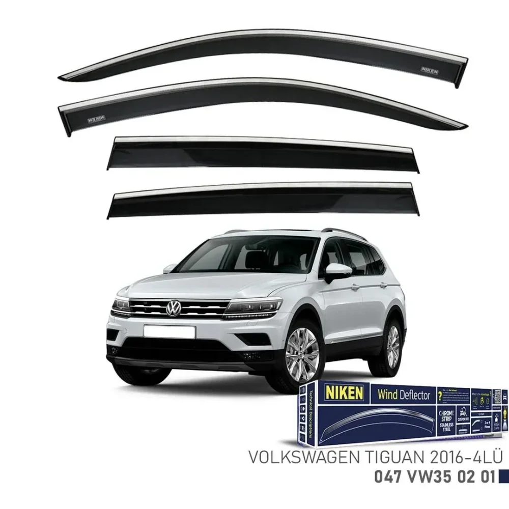 Drs Tuning Uyumlu Tiguan 2016-2020 Kromlu Cam Rüzgarlığı 4'L