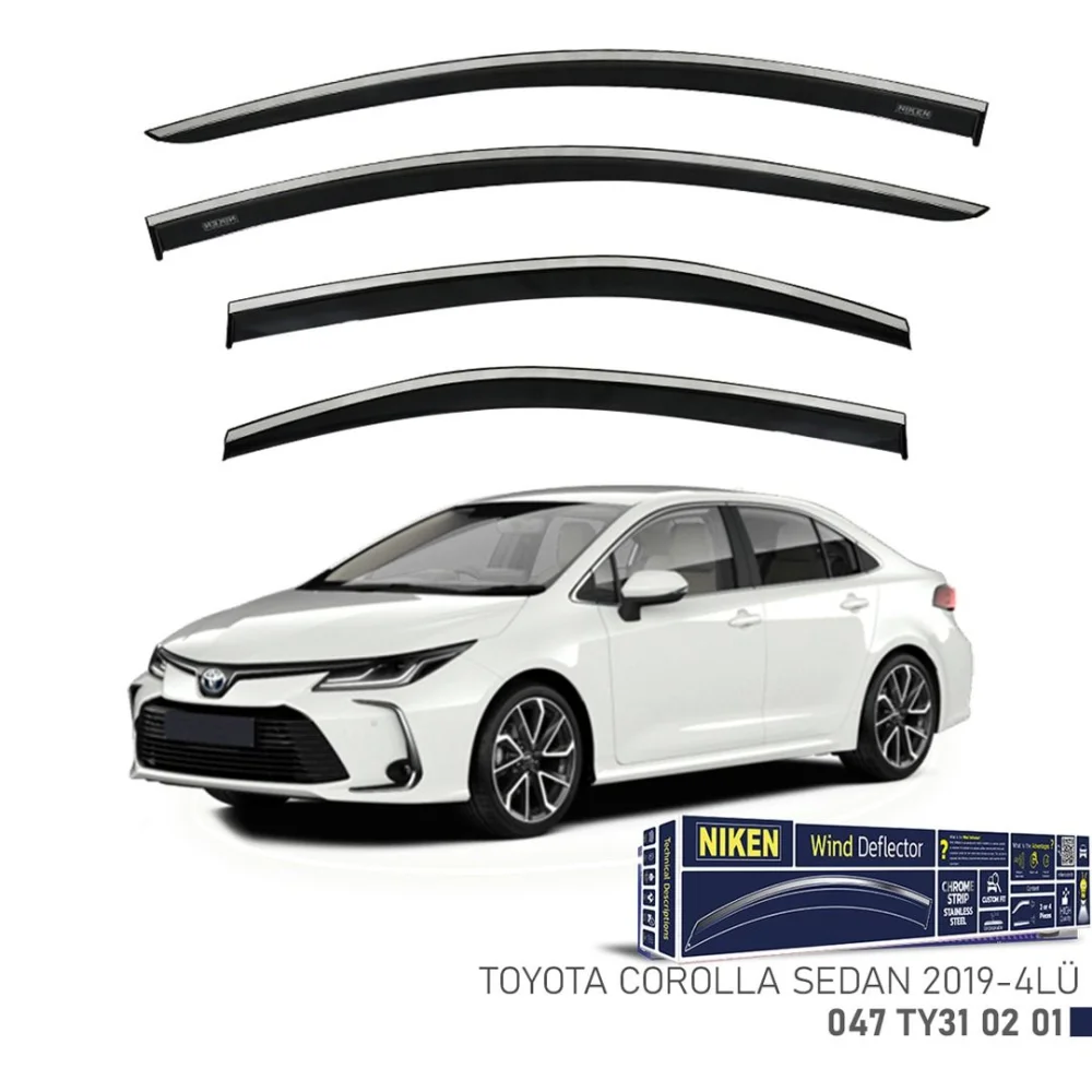 Toyota Uyumlu Corolla Sedan Kromlu Cam Rüzgarlığı 2019 - 2021
