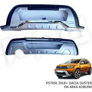 Dacia Duster Uyumlu 2018-2020 Ön Arka Tampon Ek Koruma Difüzör... thumb 2