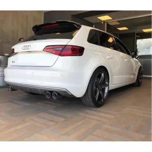 Drs Tuning Audi A3 Uyumlu Hatchback Spoiler 2014-2018 (Piano Black) Drs 4X4 Tunıng