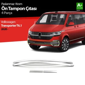Drs Tuning Vw Transporter T6.1 Krom Ön Tampon Çıtası 4 Prç. 2020-2025