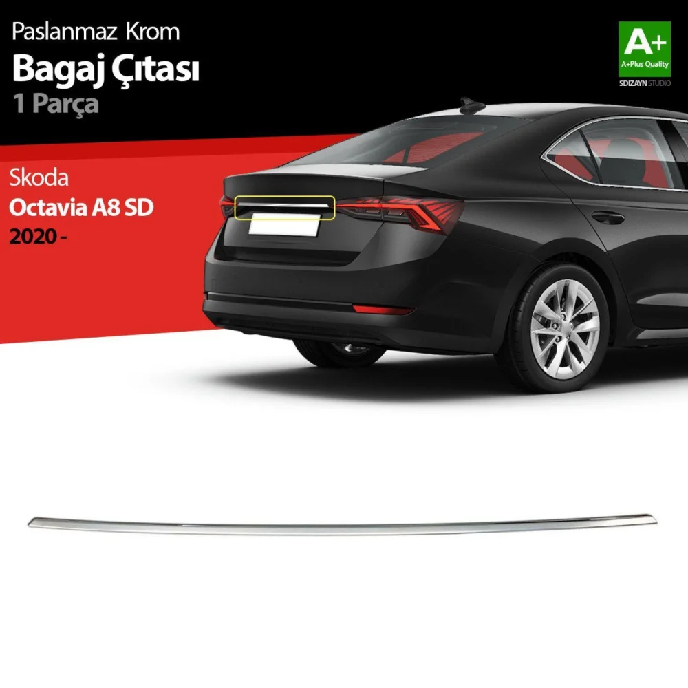 Drs Tuning Skoda Octavia A8 Krom Bagaj Çıtası 2020 Üzeri