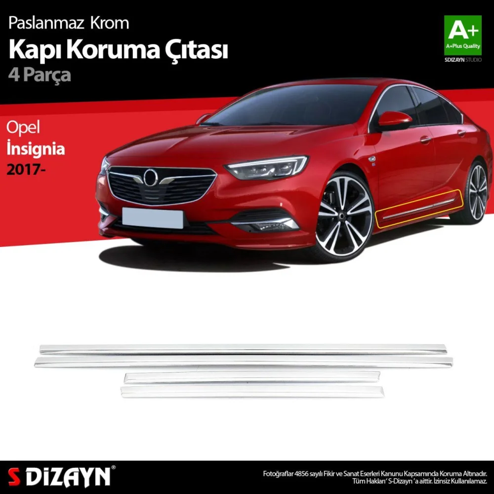 Drs Tuning Opel İnsignia Krom Kapı Koruma Çıtası 4 Prç. 2017-2022