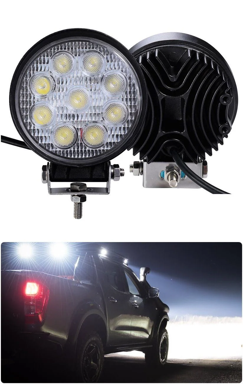 Sis ve çalışma lambası yuvarlak 9 led 27w 12-24v adet/ LASS310