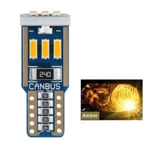 Dekoratif Led Ampul T10-15Smd 4014 Canbus 12V Çift Turuncu / Laam863 thumb 3