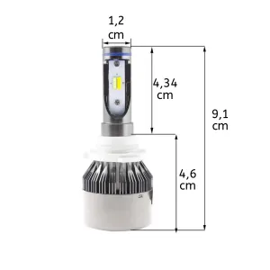 Space Led Far Ampulü Çift Renk Sarı/Beyaz H8-36W-4800LM-12V / LAAM495-1 - Görsel 3