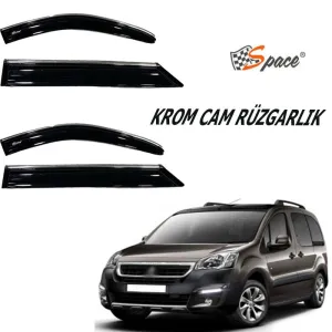 Peugeot Partner 2008-2018 (B9) uyumlu Krom Cam Rüzgarlığı 1.2Mm Tepe 2010-2015 2'Li / Caru462 modelleri DRS Tuning'de. Kaliteli malzeme, hızlı kargo ve güvenli