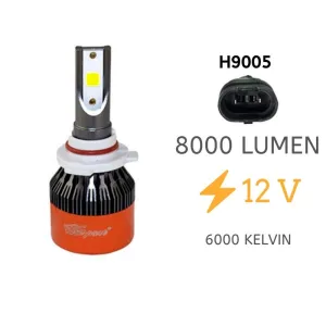 Drs Tuning Led Far Ampulü Beyaz 48W 12V 8000Lm H9005 97 - Görsel 2
