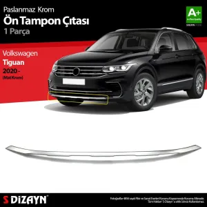 Drs Tuning Vw Tiguan Krom Ön Tampon Çıtası 2020-2024 (Mat Krom)