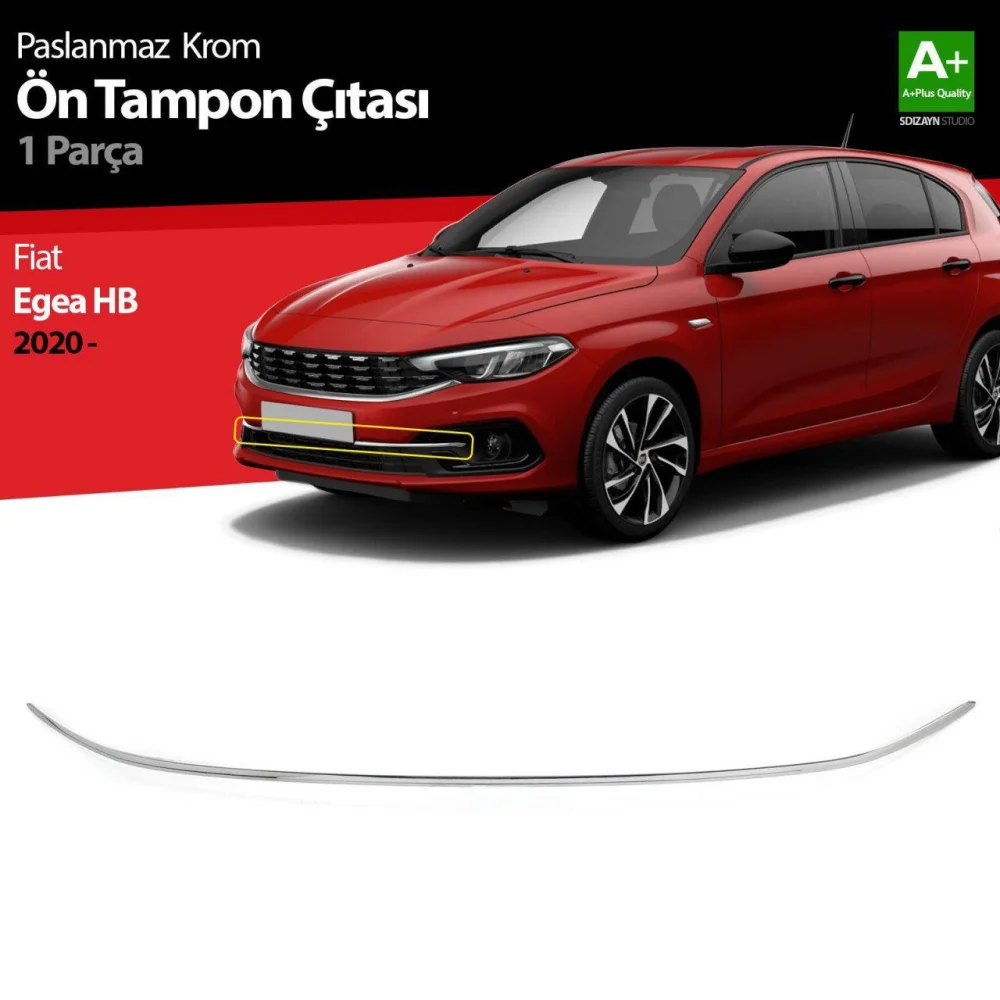 Drs Tuning Fiat Egea HB Krom Ön Tampon Çıtası 2020 Üzeri