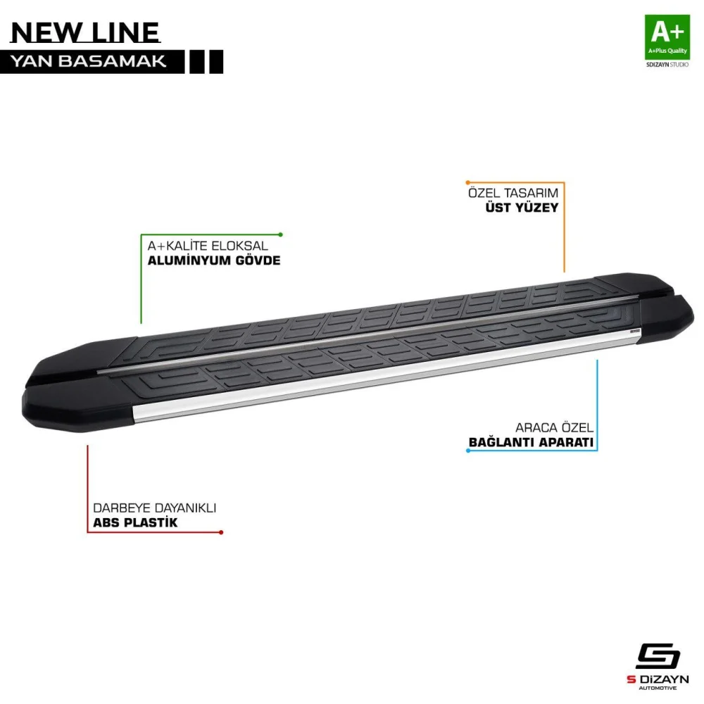 Dodge Journey NewLine Krom Yan Basamak 183 Cm 2008-2020 A+ Kalite