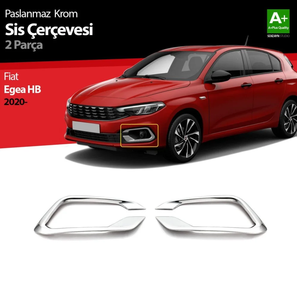 Drs Tuning Fiat Egea HB Krom Sis Çerçevesi 2 Prç. 2020 Üzeri