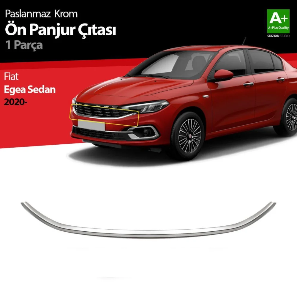 Drs Tuning Fiat Egea Sedan Krom Ön Panjur Çıtası 2020 Üzeri