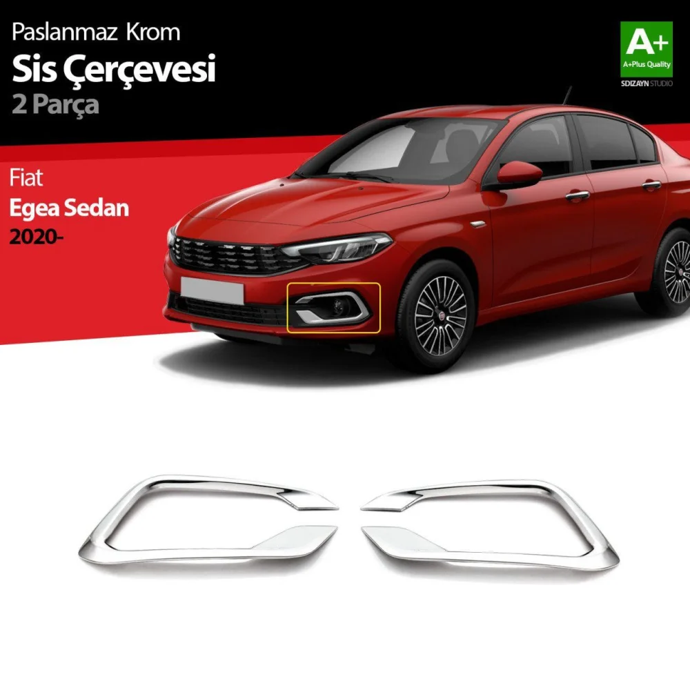 Drs Tuning Fiat Egea Sedan Krom Sis Çerçevesi 2 Prç. 2020 Üzeri