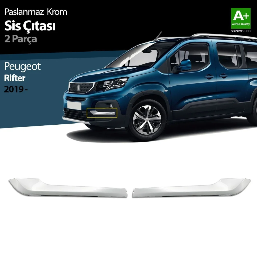 Drs Tuning Peugeot Rifter Krom Sis Çıtası 2 Prç 2019-2023