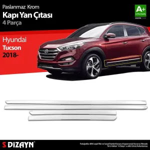 Drs Tuning Hyundai Tucson Krom Kapı Yan Çıtası 4 Prç 2018-2021
