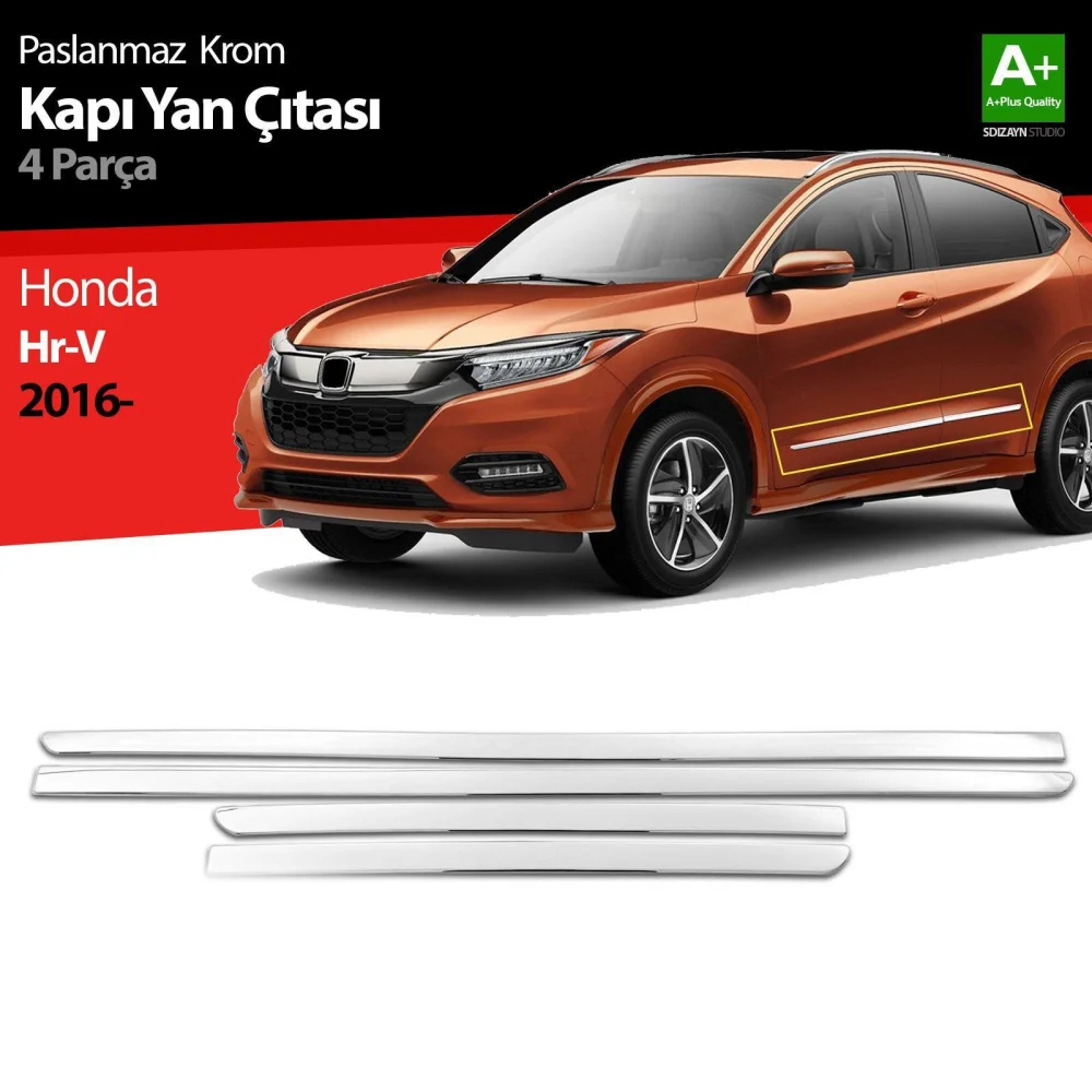 Drs Tuning Honda Hr-V Krom Kapı Yan Çıtası 4 Prç 2015-2018