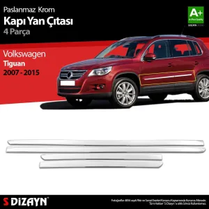 S-Dizayn VW Tiguan Krom Kapı Yan Çıtası 2007-2015Not: Kapı &Ccedil;ıtası bulunmayan ara&ccedil;larda, yan kapı b&ouml;l&uuml;mlerine aracın kaportasına monte ed