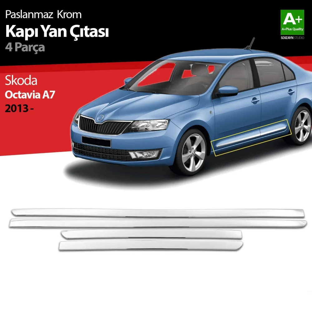 Drs Tuning Skoda Octavia A7 Krom Kapı Yan Çıtası 2013-2020